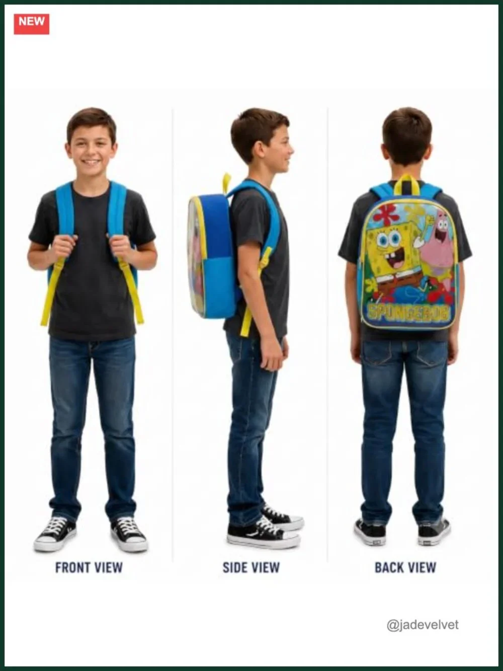 Toddler Backpack with Padded Straps & Zip Compartment for School